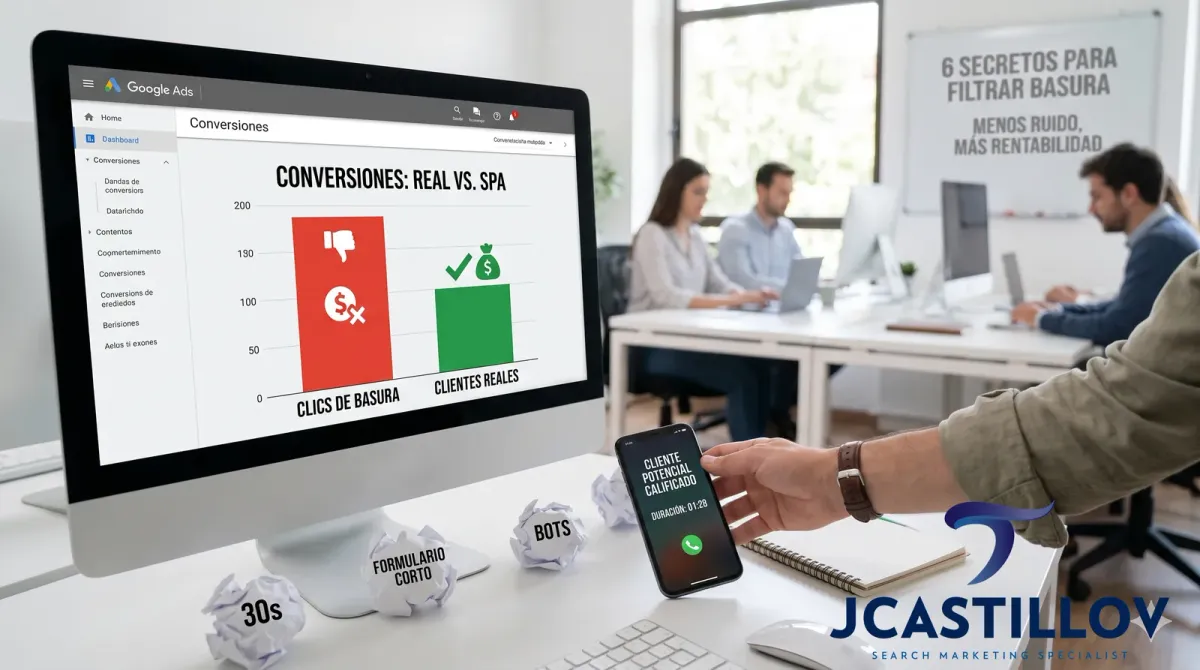 ¿Tu Google Ads genera basura? 6 secretos para atraer clientes reales (y no solo clics)